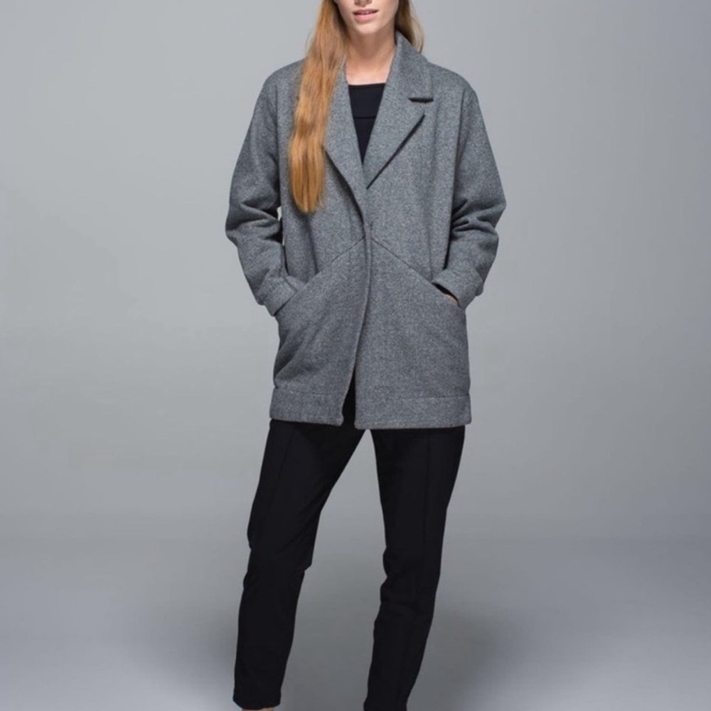 Lululemon Women’s Cozy Car Coat Oversized Blazer Jacket Heathered Speckled